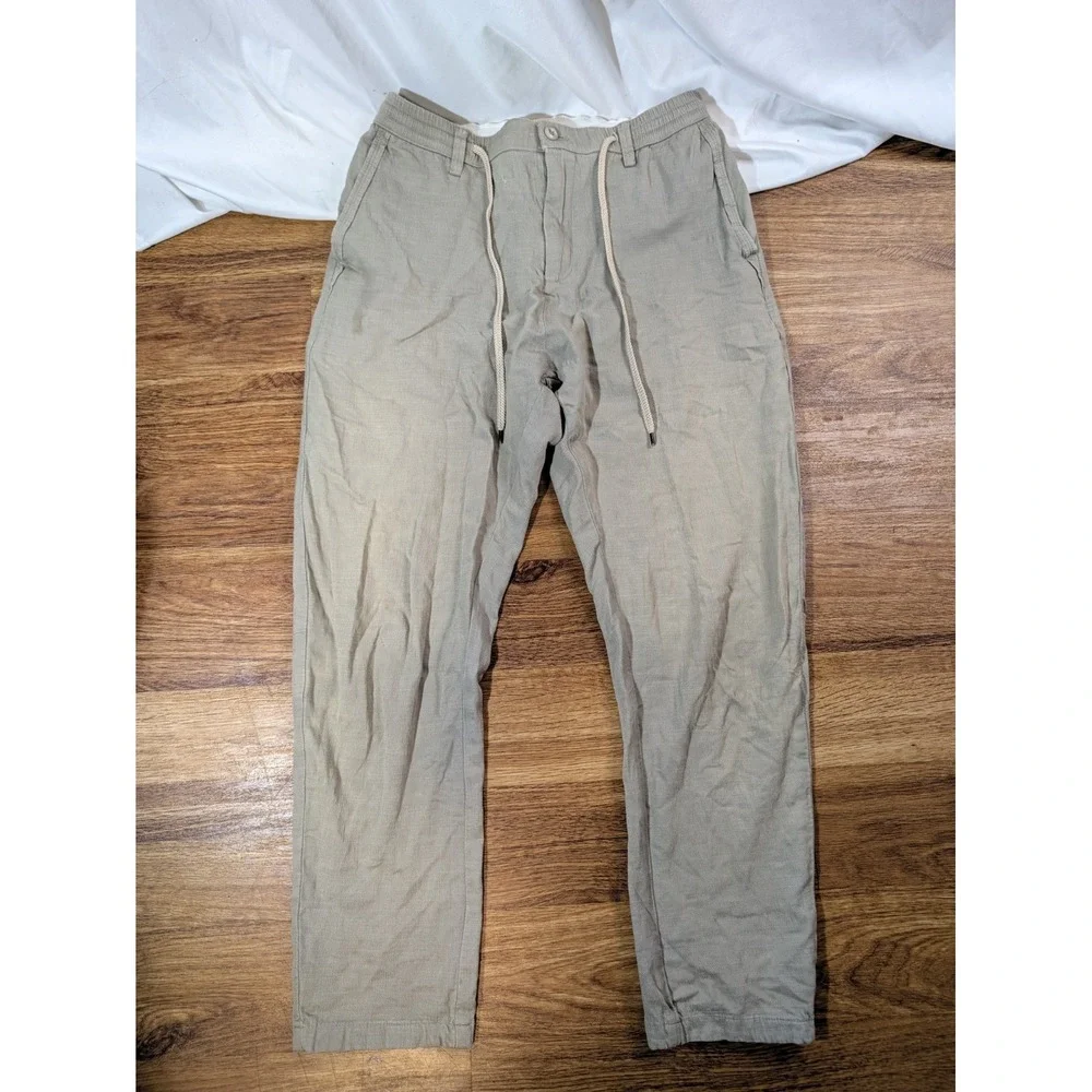 Thom Brown Cotton Blend Beige Size 32 Pants Flaw